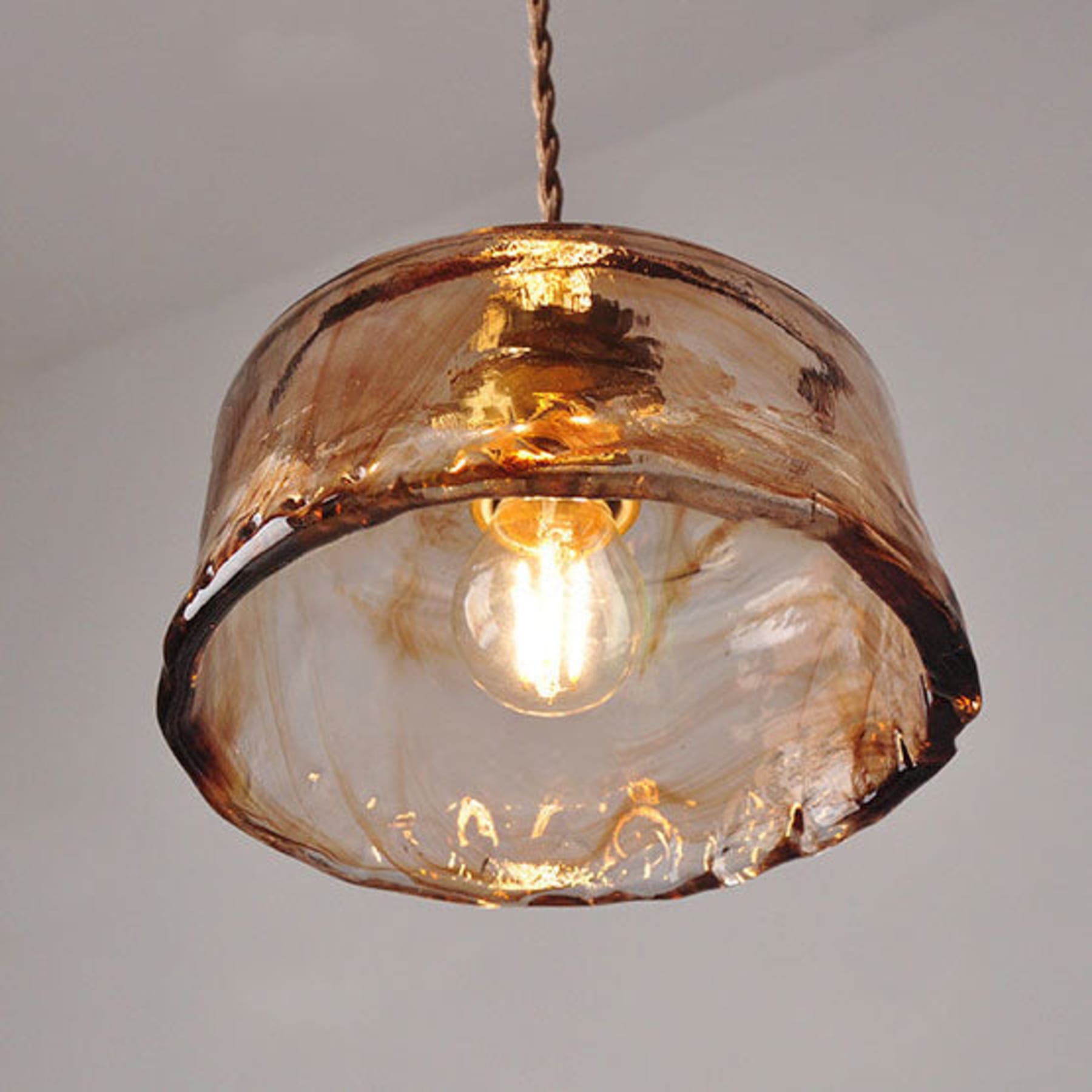 Modern Glass Pendant Light With Warm LED Glow — Ashbury Home & Living