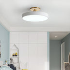 Modern Circular LED Flush Mount Ceiling Light With Iron Frame