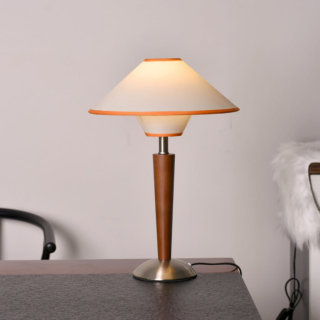 Modern Wood Table Lamp With Fabric Shade for Living Room — Ashbury Home & Living