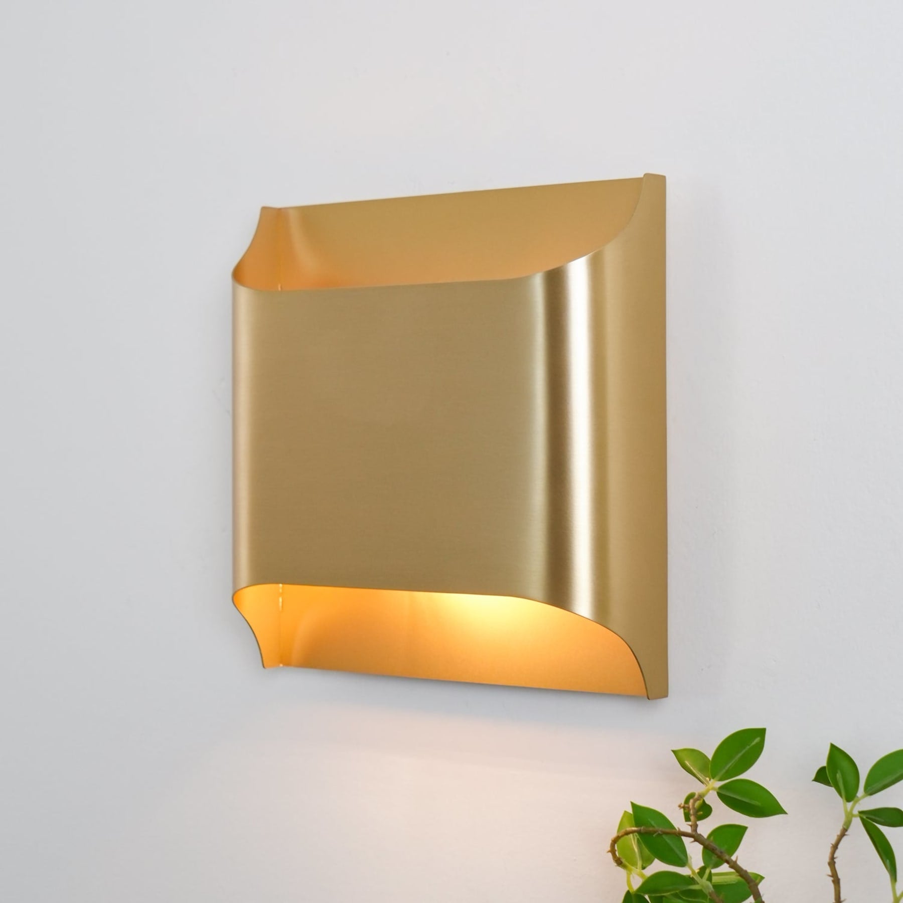 Modern Brass Wall Light With Warm LED Glow for Living Room — Ashbury Home & Living