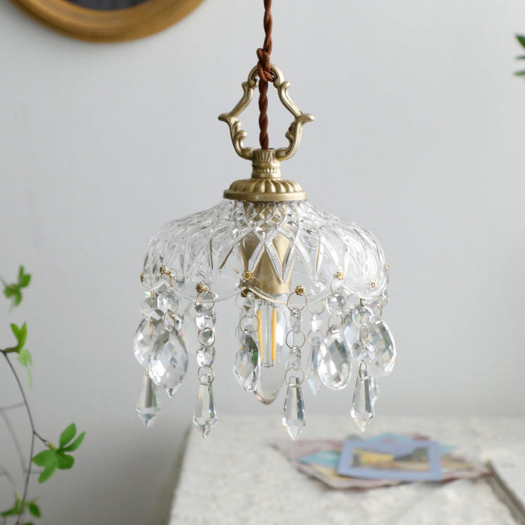 Retro Glass Pendant Light With Included Bulb for Dining Room — Ashbury Home & Living