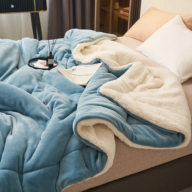 Sherpa Fleece Blanket Thick Warm Flannel Bed Blanket Double Sided Plush Throw Machine Washable Winter Blanket for Bedroom | Sofa