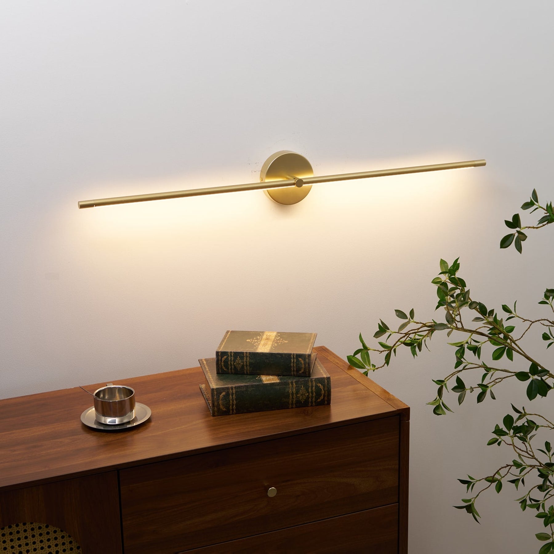 Minimalist Metal Linear Wall Light With Warm LED Glow — Ashbury Home & Living