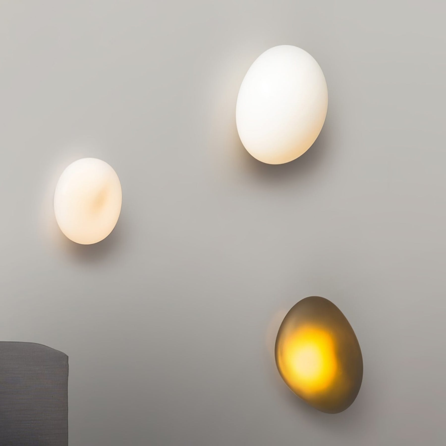 Modern Glass Wall Light With Warm Glass Shades — Ashbury Home & Living