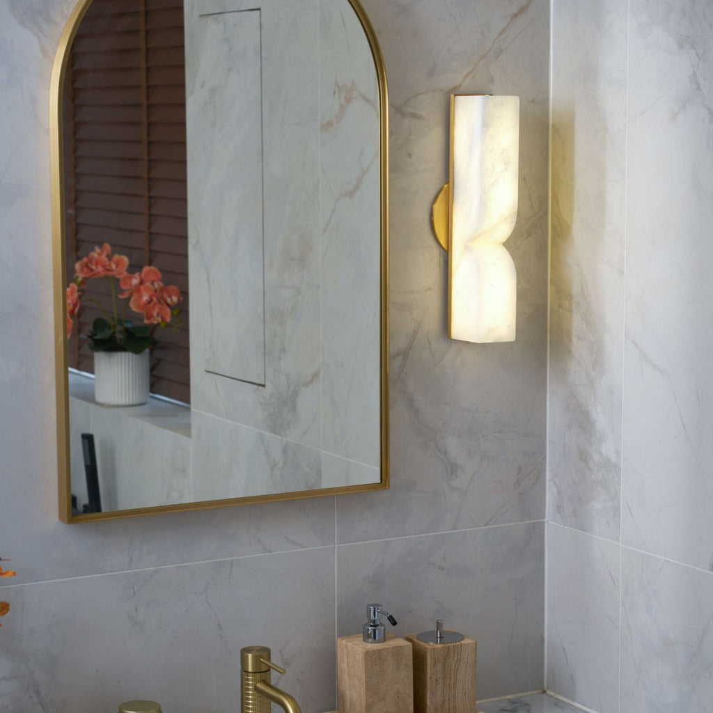 Modern Marble Wall Light With Warm LED Glow for Living Room — Ashbury Home & Living