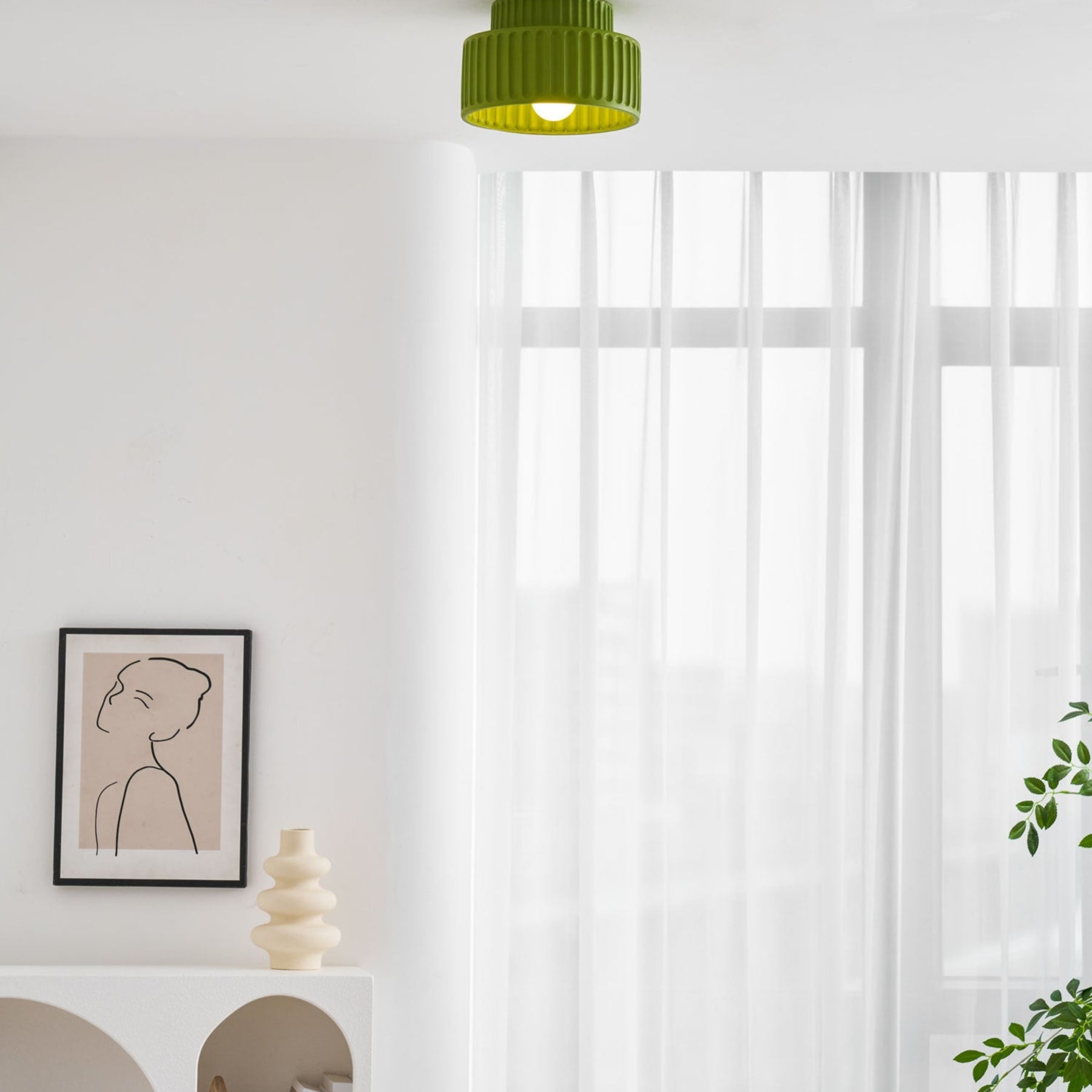 Modern Semi-Flush Ceiling Light for Living Room and Bedroom — Ashbury Home & Living