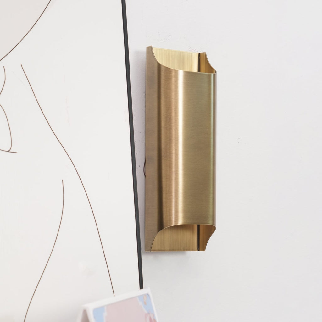 Modern Brass Wall Light With Warm LED Glow for Living Room — Ashbury Home & Living