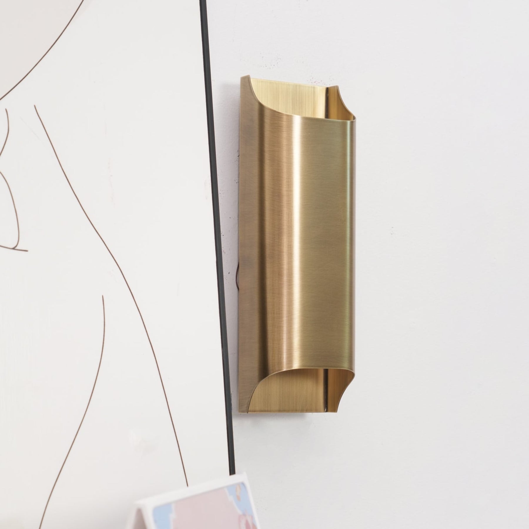 Modern Brass Wall Light With Warm LED Glow for Living Room — Ashbury Home & Living