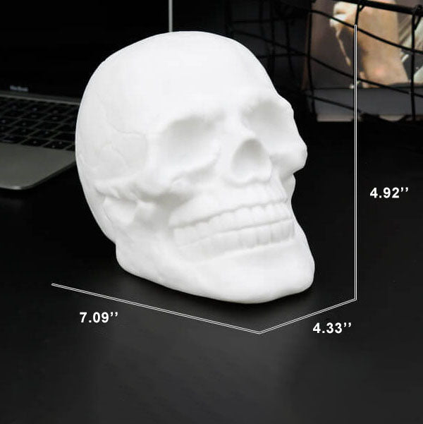 Skull Night Light LED Colour Changing Table Lamp Rechargeable Silicone Skull Lamp with Remote Control and Timer Gothic Halloween Decor for Bedroom