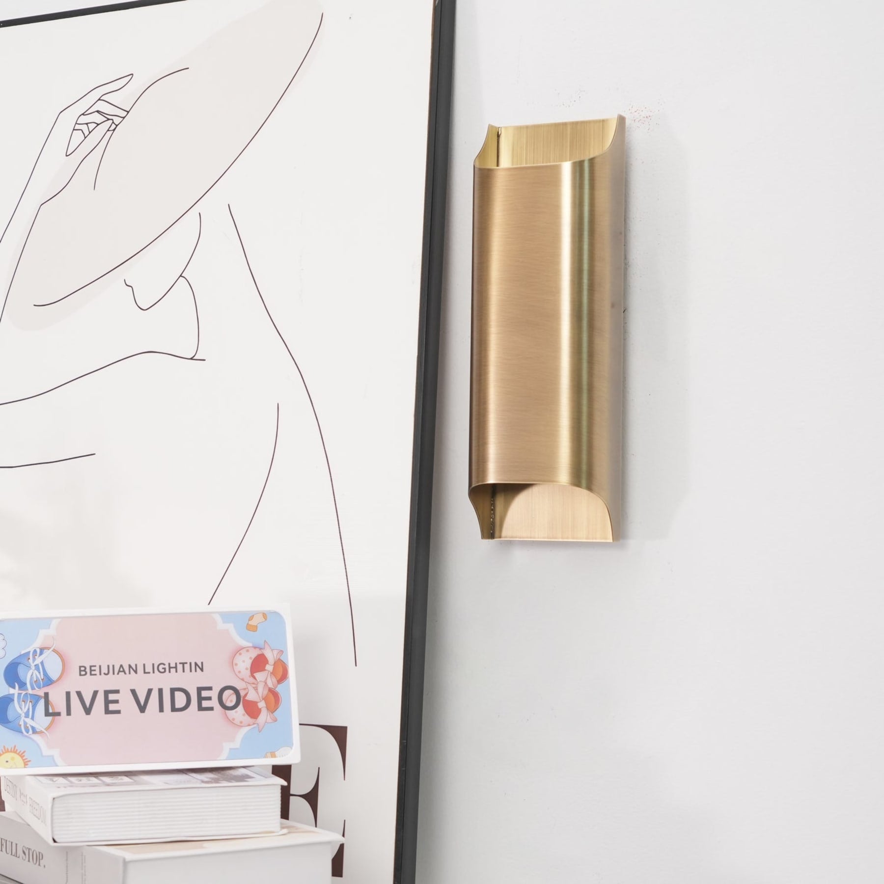 Modern Brass Wall Light With Warm LED Glow for Living Room — Ashbury Home & Living