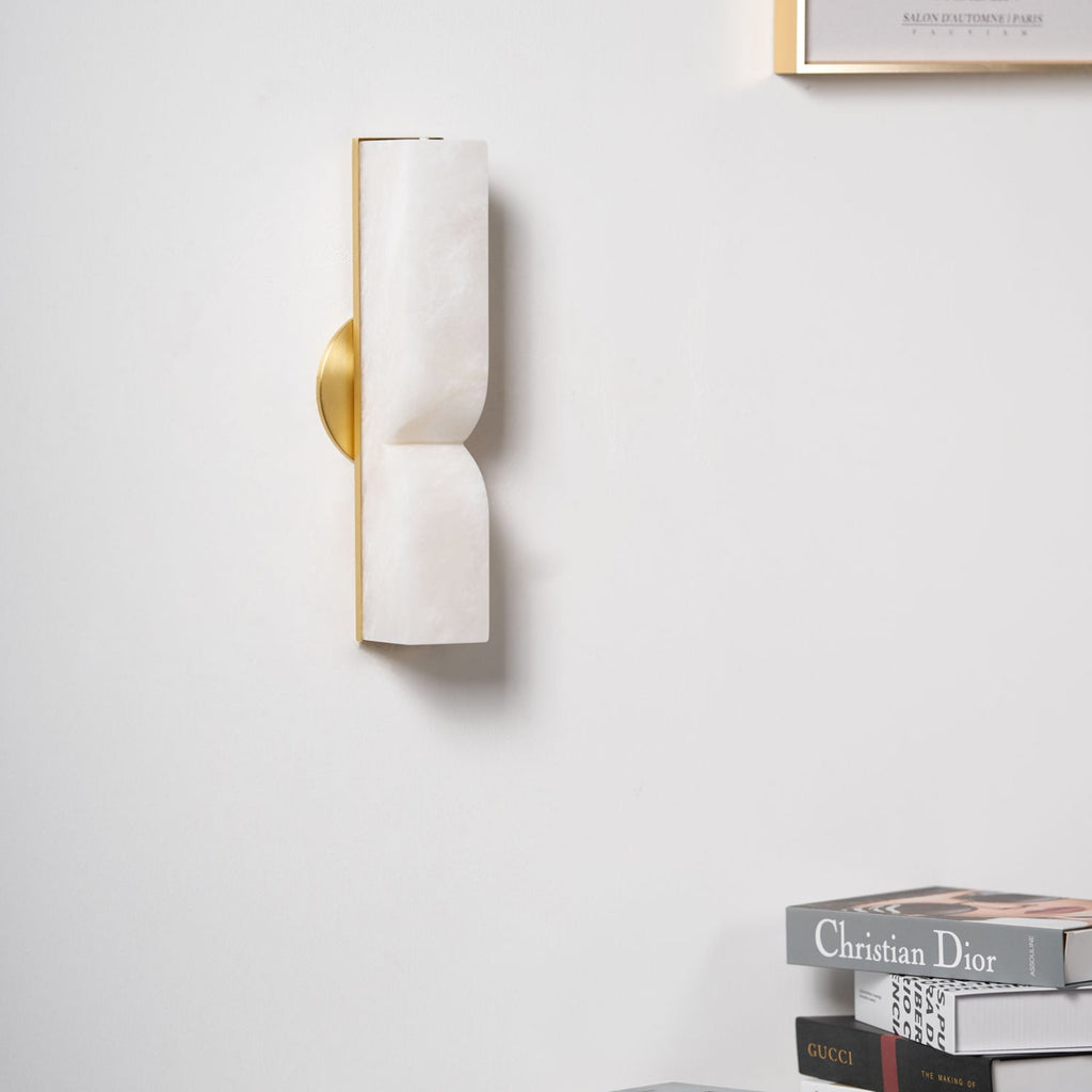 Modern Marble Wall Light With Warm LED Glow for Living Room — Ashbury Home & Living