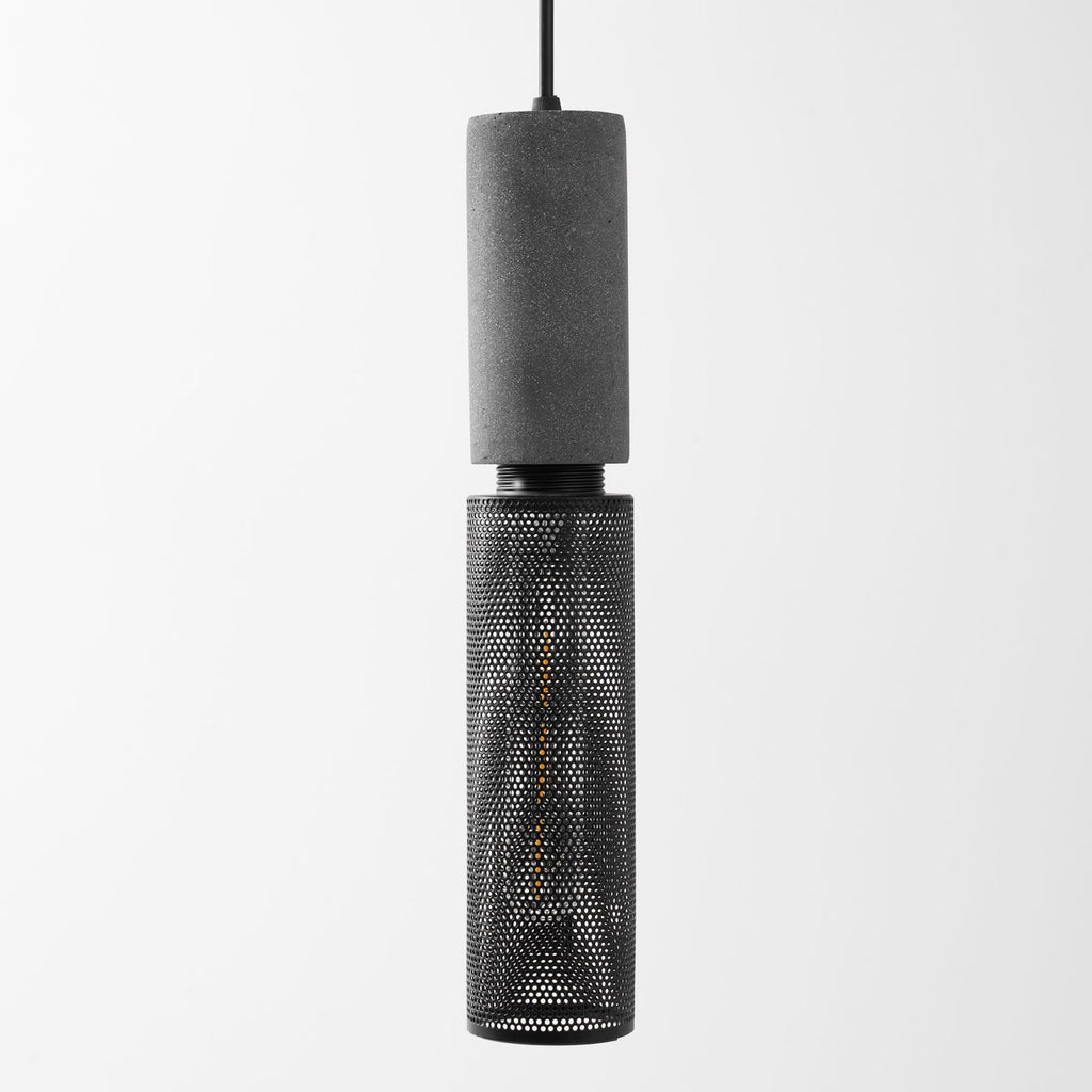 Industrial Concrete Pendant Light With Warm LED Glow — Ashbury Home & Living