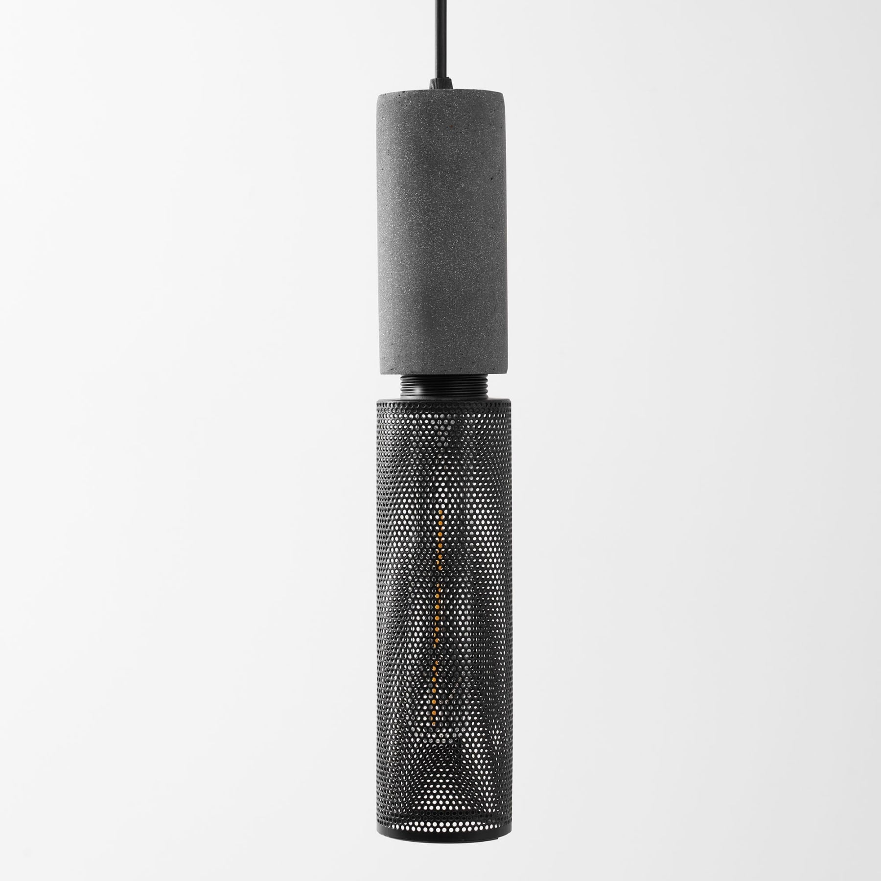 Industrial Concrete Pendant Light With Warm LED Glow — Ashbury Home & Living