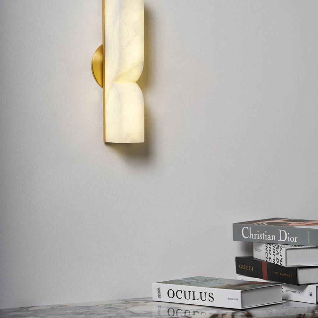 Modern Marble Wall Light With Warm LED Glow for Living Room — Ashbury Home & Living