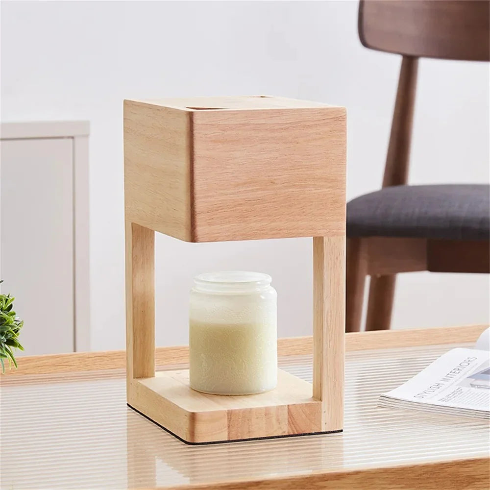 Minimalist Wood Table Lamp With Warm LED Glow — Ashbury Home & Living