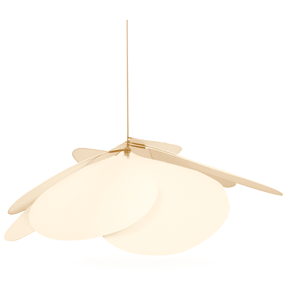 Flower Petal Fabric Pendant Lights With E27 Bulb And Adjustable Cord