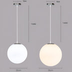 Globe Glass Pendant Light With Adjustable Cord