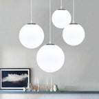 Globe Glass Pendant Light With Adjustable Cord