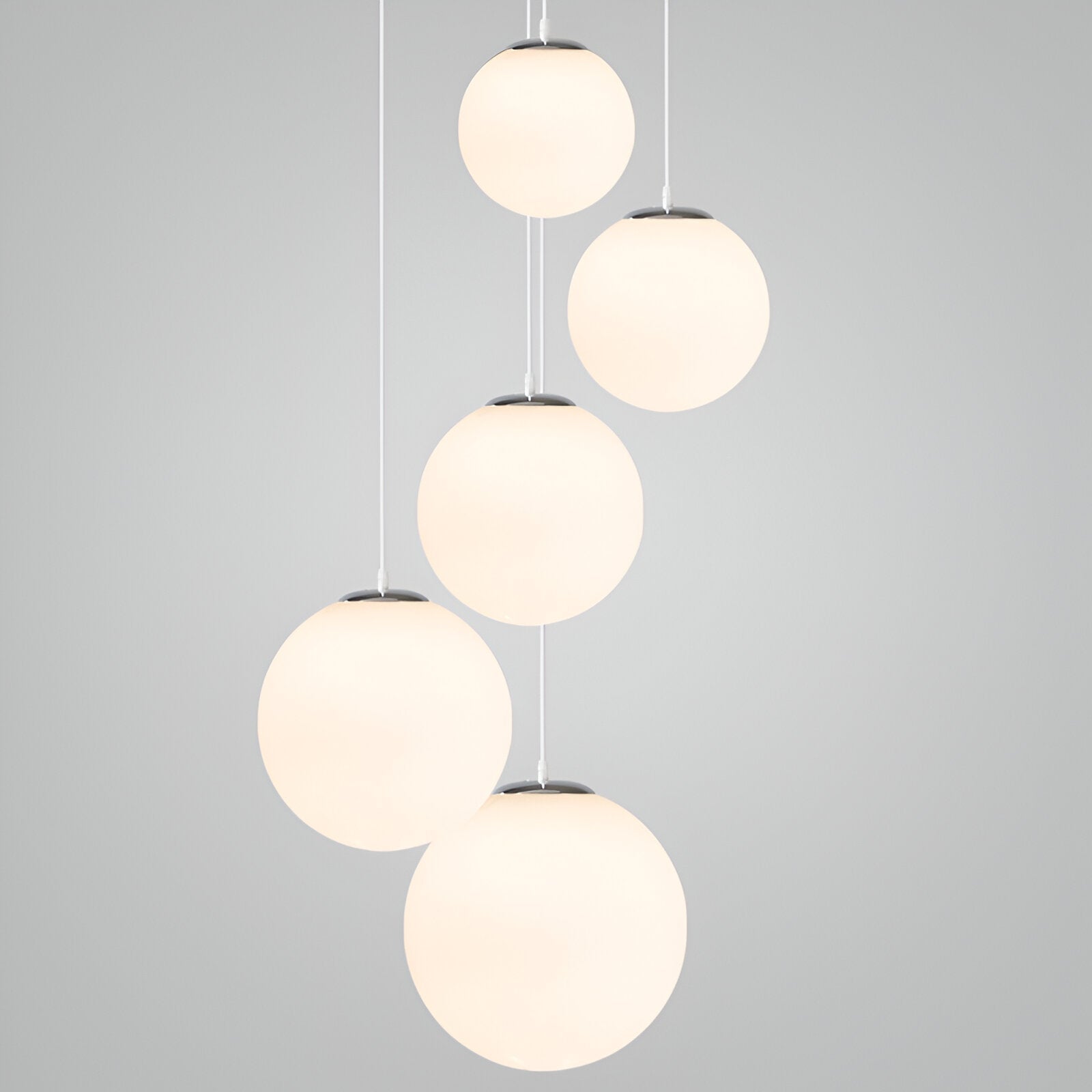 Globe Glass Pendant Light With Adjustable Cord