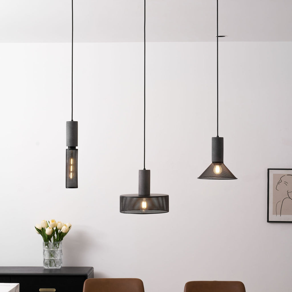 Industrial Concrete Pendant Light With Warm LED Glow — Ashbury Home & Living