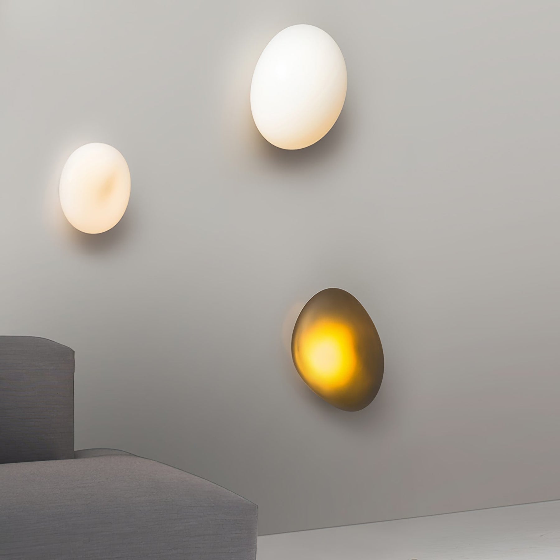 Modern Glass Wall Light With Warm Glass Shades — Ashbury Home & Living