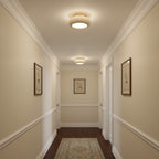 Minimalist Travertine Flush Mount Ceiling Light — Ashbury Home & Living