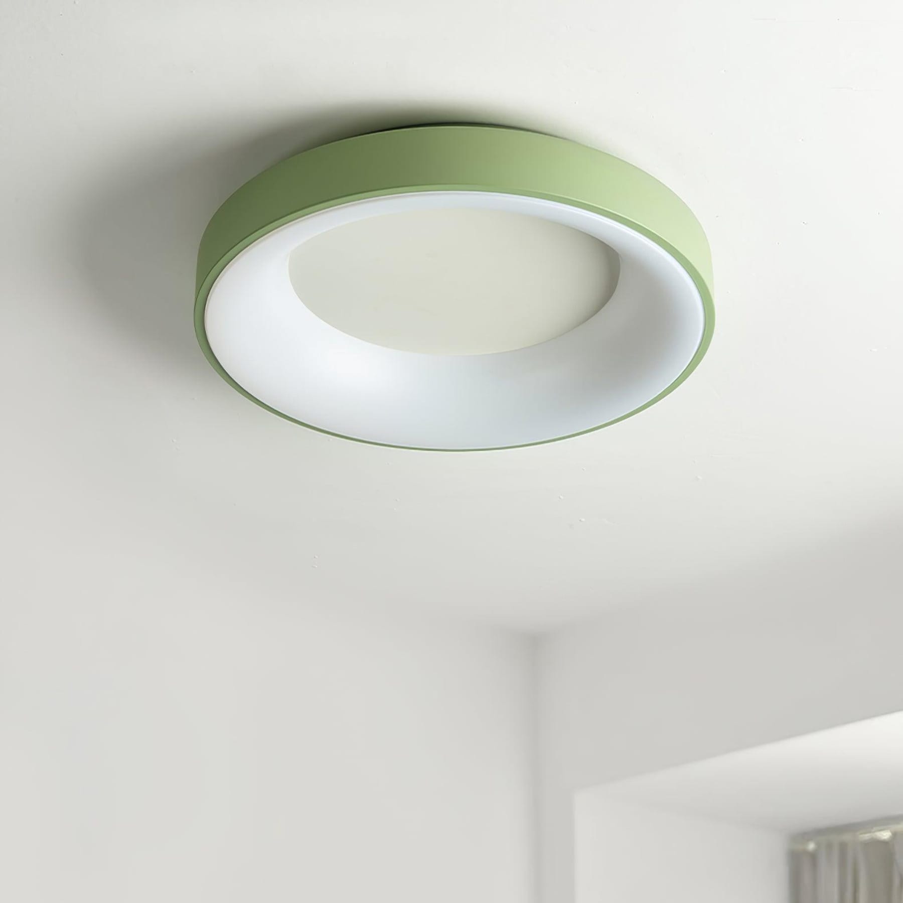 Modern Wrought Iron Flush Mount Ceiling Light With Tri-Colour LED Glow — Ashbury Home & Living
