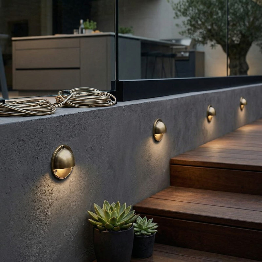 Contemporary Copper Wall Light With Dimmable Tri-Colour Glow — Ashbury Home & Living