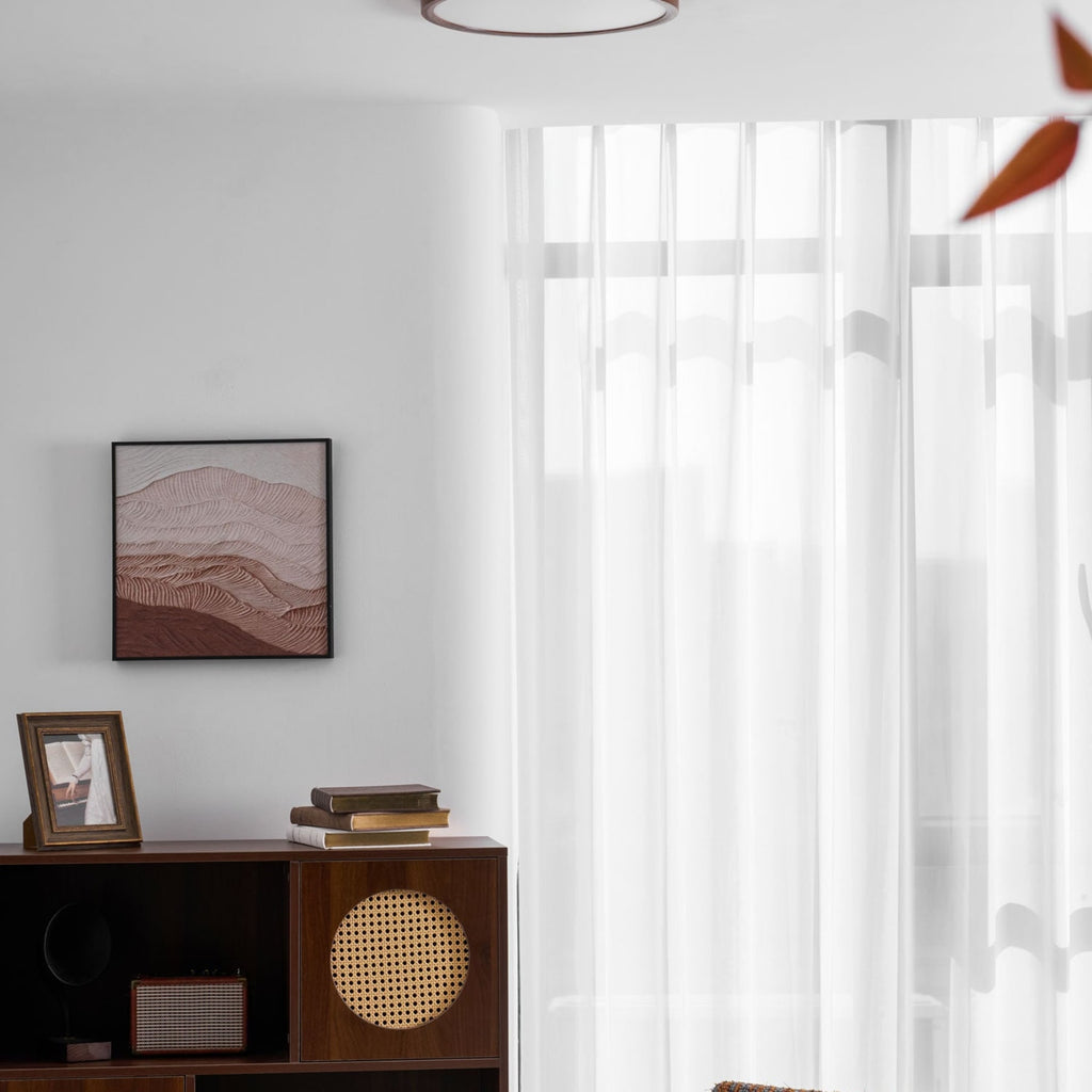 Minimalist Wood Flush Mount Ceiling Light With Slim Profile — Ashbury Home & Living
