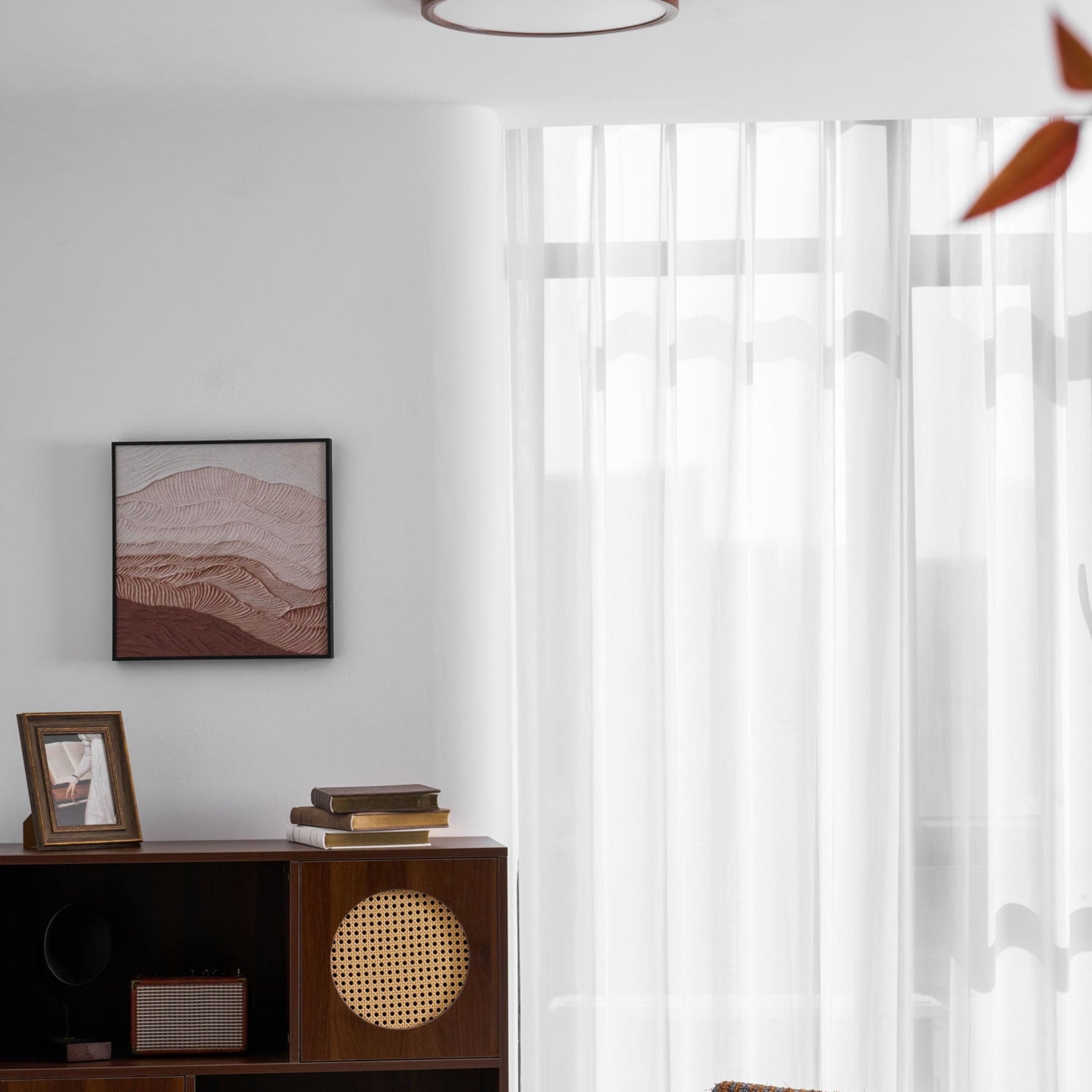 Minimalist Wood Flush Mount Ceiling Light With Slim Profile — Ashbury Home & Living