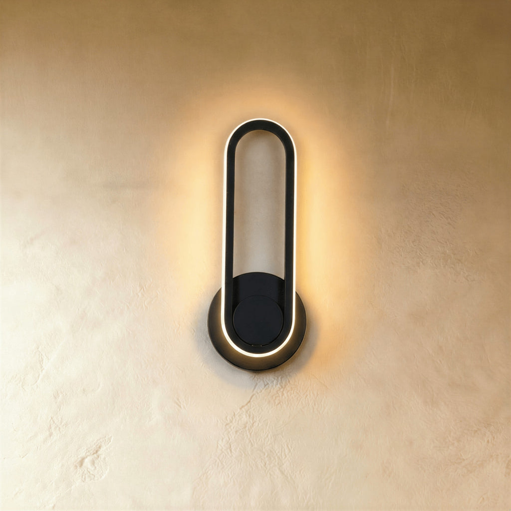 Modern Metal Wall Light for Living Room and Bedroom in Black — Ashbury Home & Living