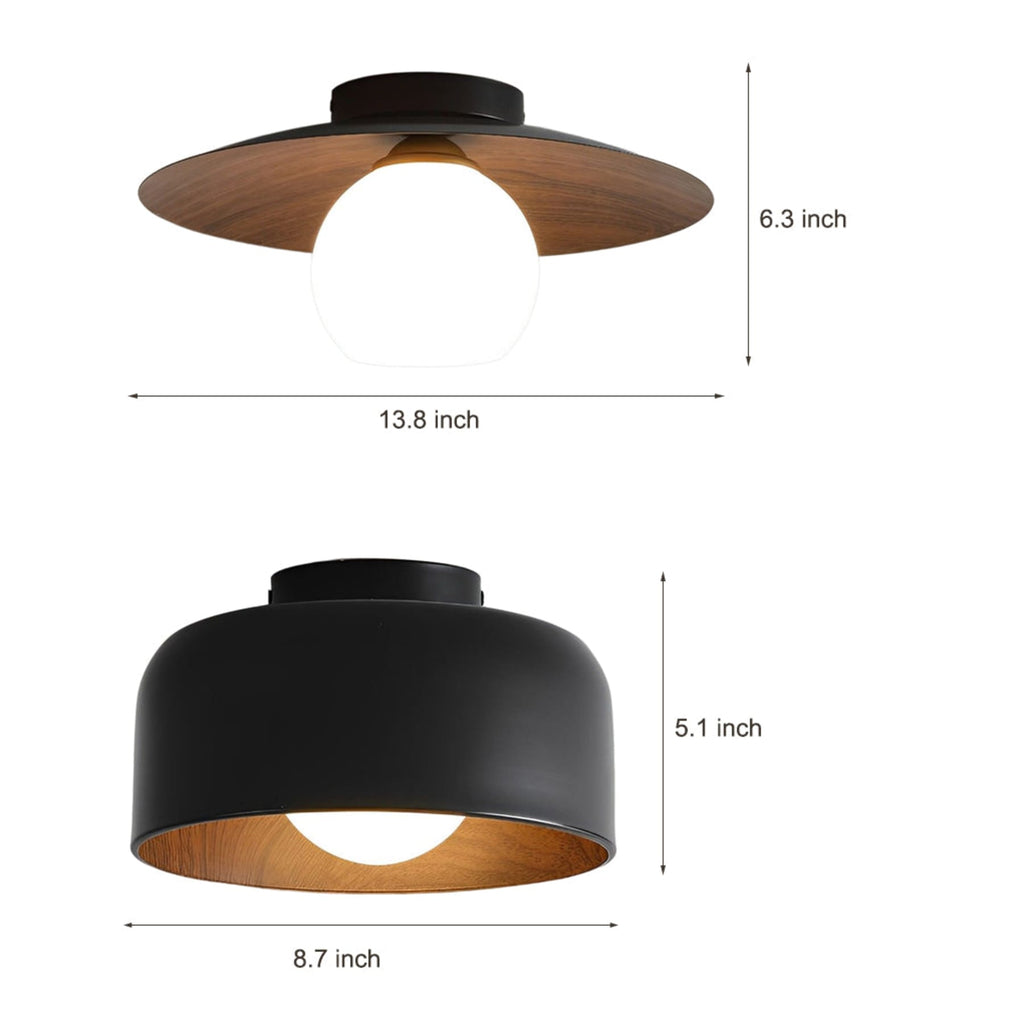Modern Iron Semi-Flush Mount Ceiling Light for Living Room — Ashbury Home & Living