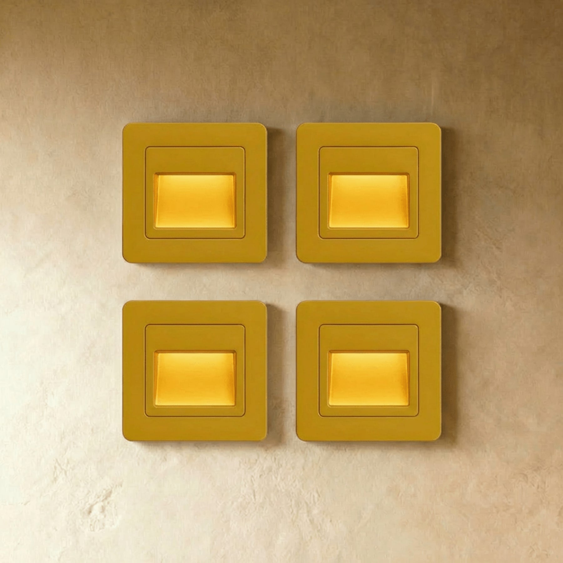 Minimalist Matte Plastic Wall Light for Hallway and Bedroom in Gold — Ashbury Home & Living