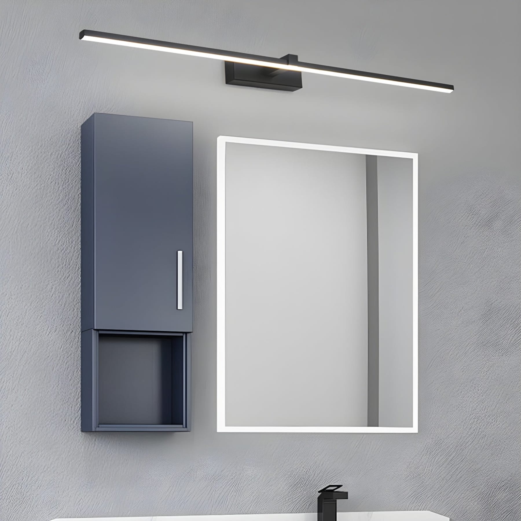 Modern Iron Linear Wall Light With Integrated LED for Hallway — Ashbury Home & Living