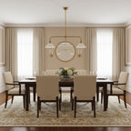 Modern Brass Pendant Light With Ceramic Shades for Dining Room — Ashbury Home & Living