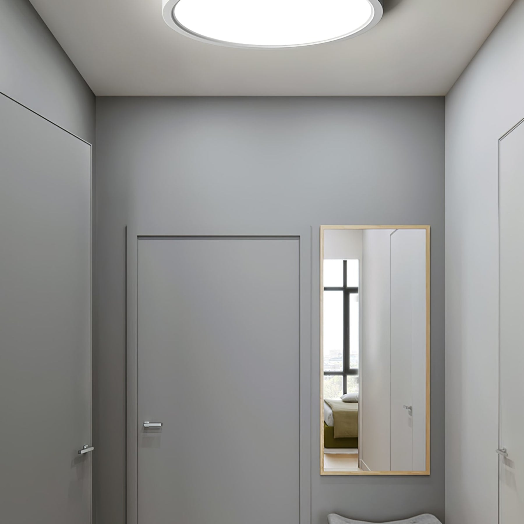 Minimalist Iron Flush Mount Ceiling Light With Slim Low-Profile Design — Ashbury Home & Living