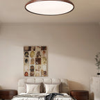 Scandinavian Wood-Effect Flush Mount Ceiling Light With Tri-Colour Glow — Ashbury Home & Living