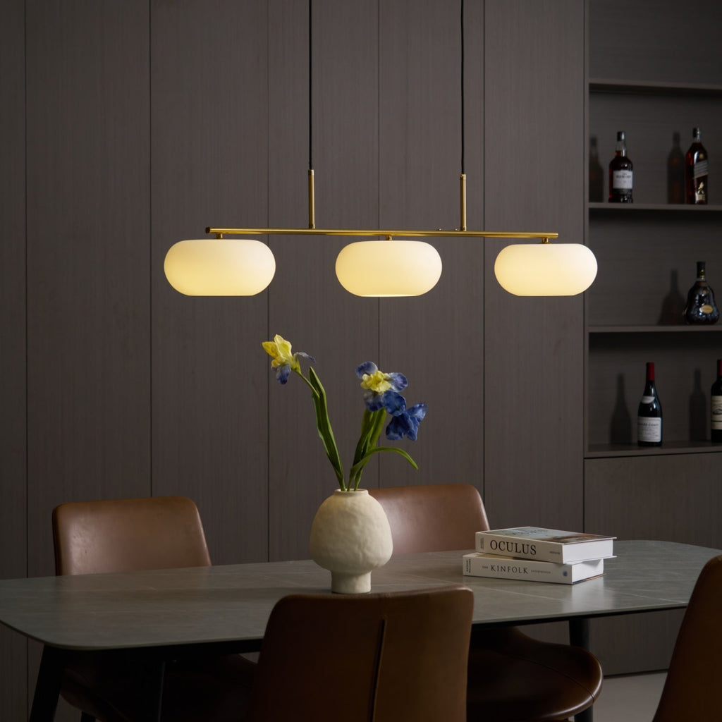 Modern Glass Pendant Light With Tri-Colour LED Glow — Ashbury Home & Living