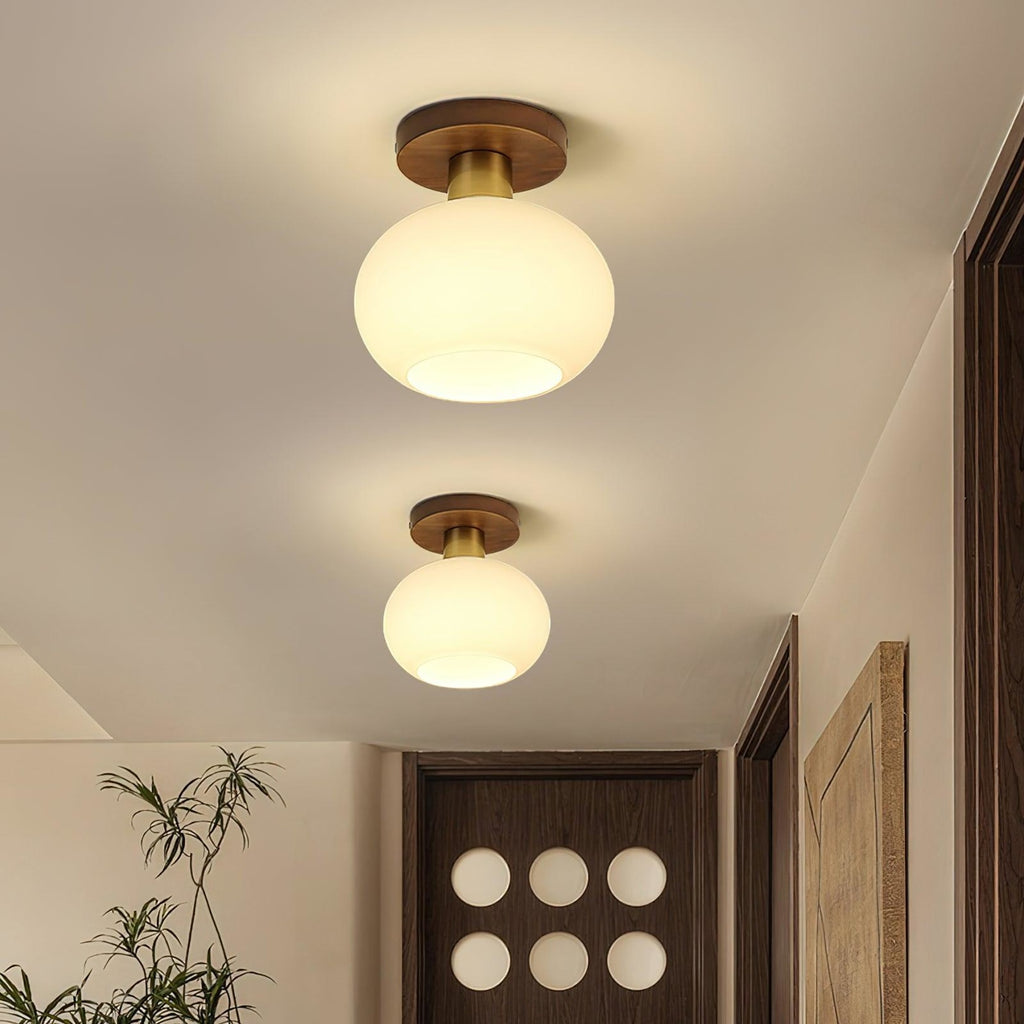 Modern Solid Wood Semi-Flush Ceiling Light for Living Room — Ashbury Home & Living