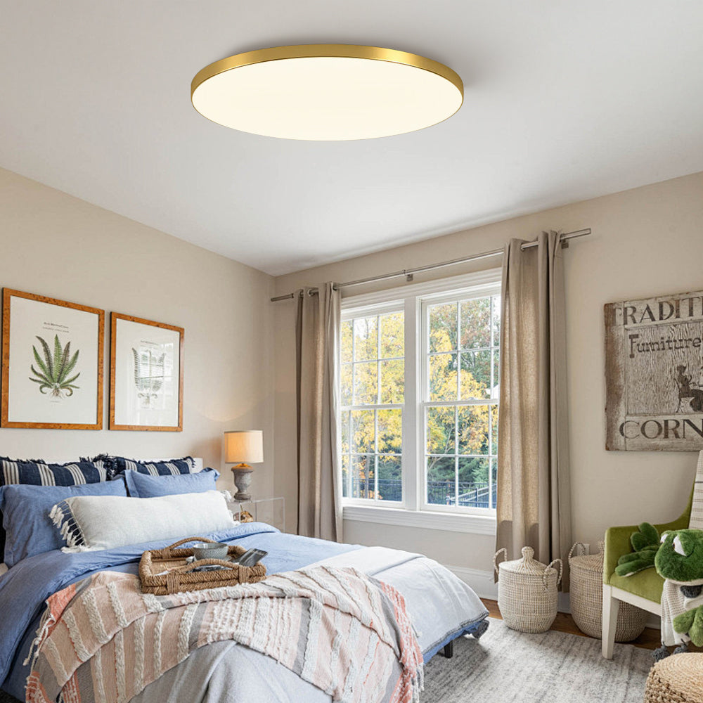 Minimalist Round LED Ceiling Light With Flush Mount Design