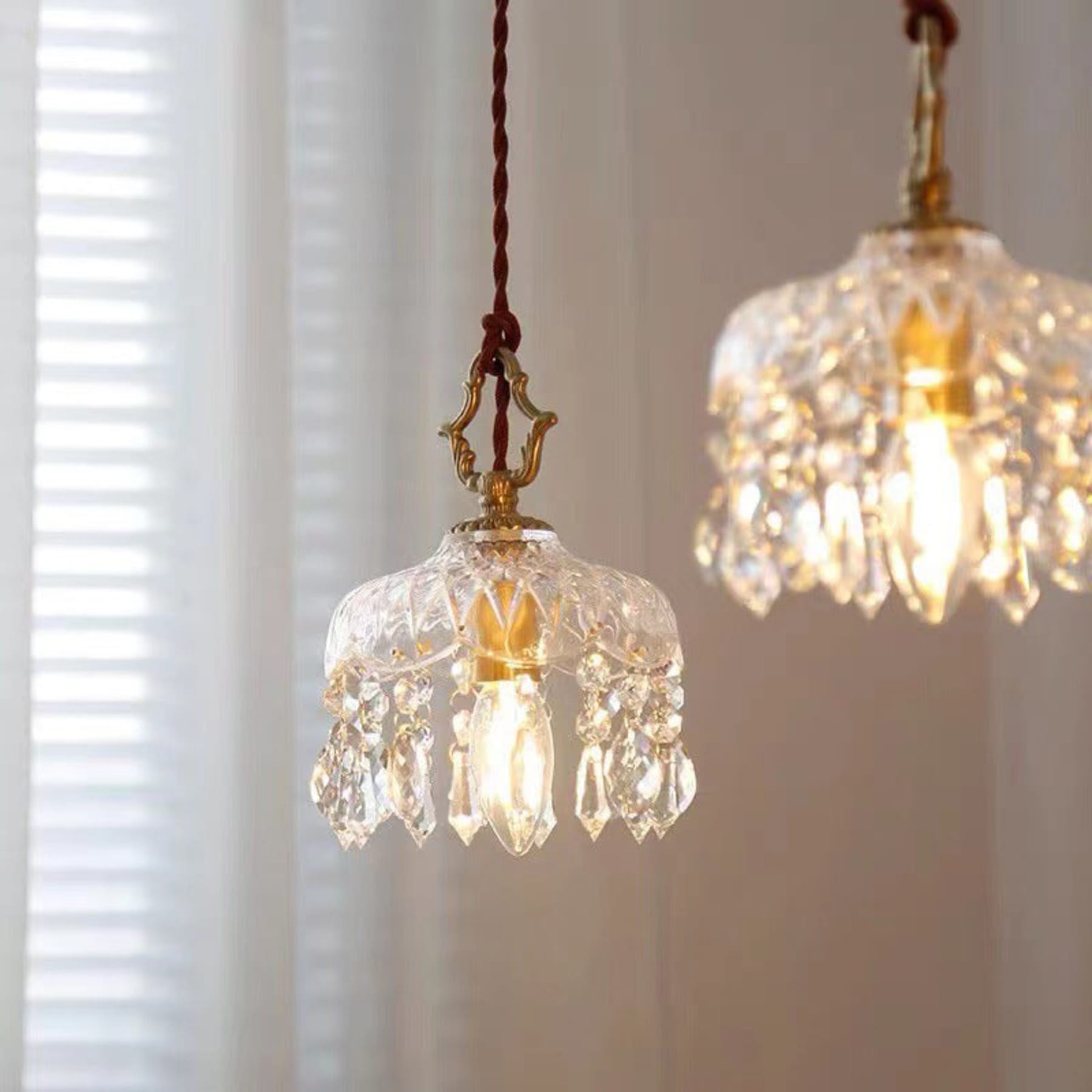 Retro Glass Pendant Light With Included Bulb for Dining Room — Ashbury Home & Living