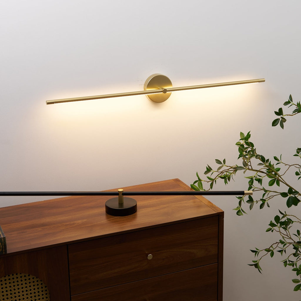 Minimalist Metal Linear Wall Light With Warm LED Glow — Ashbury Home & Living