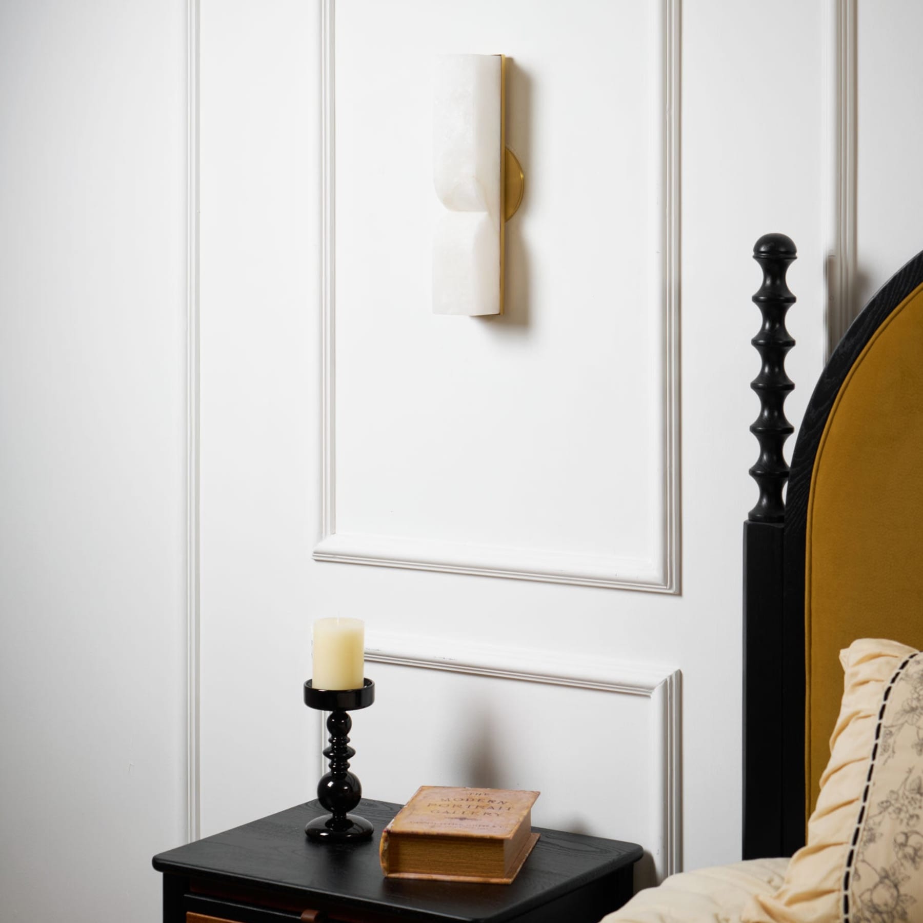 Modern Marble Wall Light With Warm LED Glow for Living Room — Ashbury Home & Living