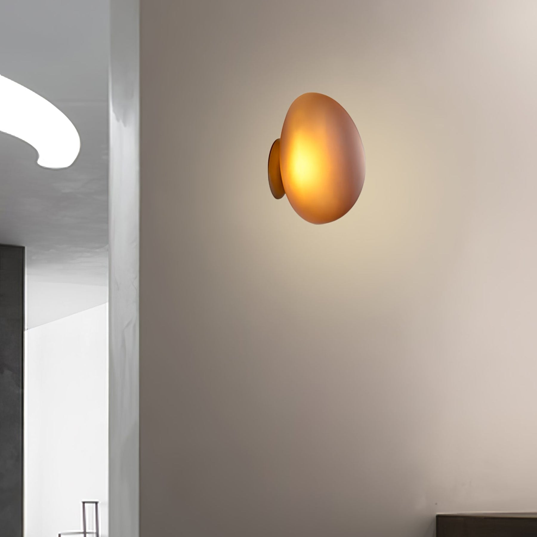 Modern Glass Wall Light With Warm Glass Shades — Ashbury Home & Living