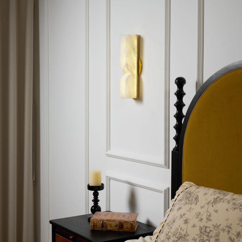 Modern Marble Wall Light With Warm LED Glow for Living Room — Ashbury Home & Living