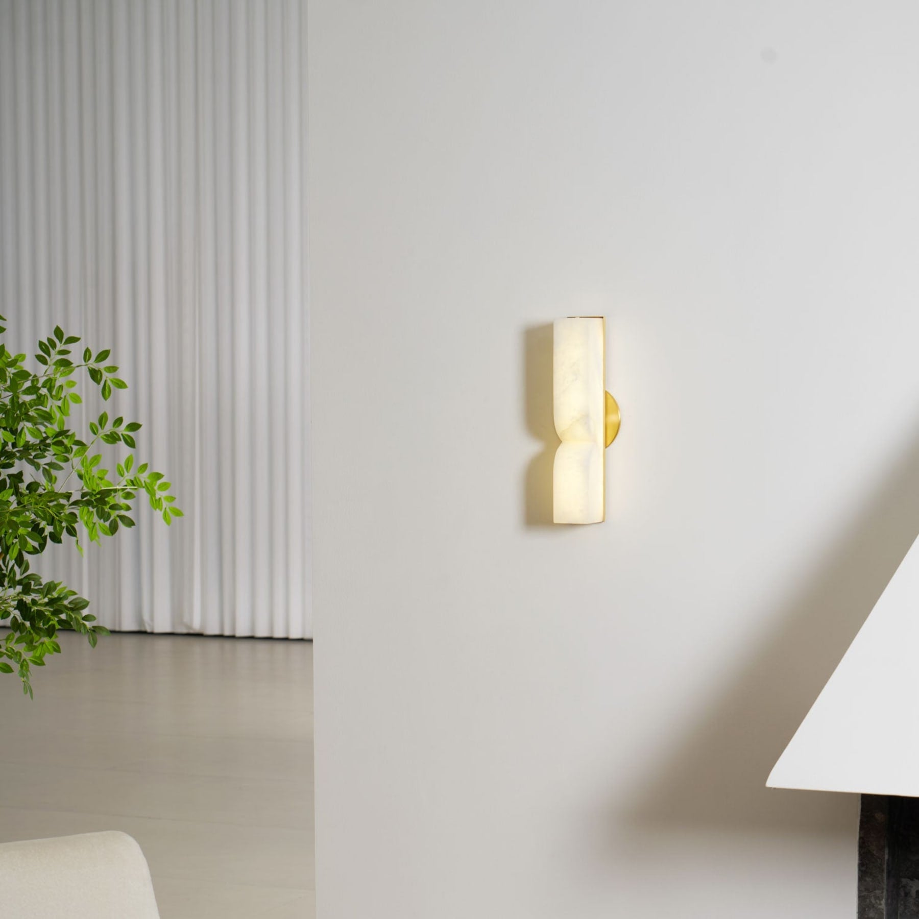 Modern Marble Wall Light With Warm LED Glow for Living Room — Ashbury Home & Living
