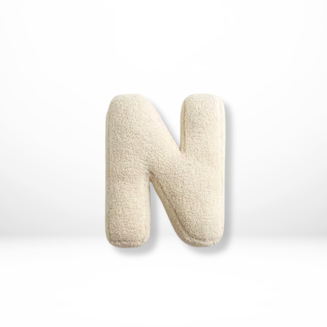 Alphabet Letter Cushion Soft Velvet Look Decorative Letter Pillow Personalised Initial Cushion for Sofa | Bed and Kids Room