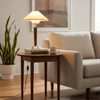 Modern Wood Table Lamp With Fabric Shade for Living Room — Ashbury Home & Living