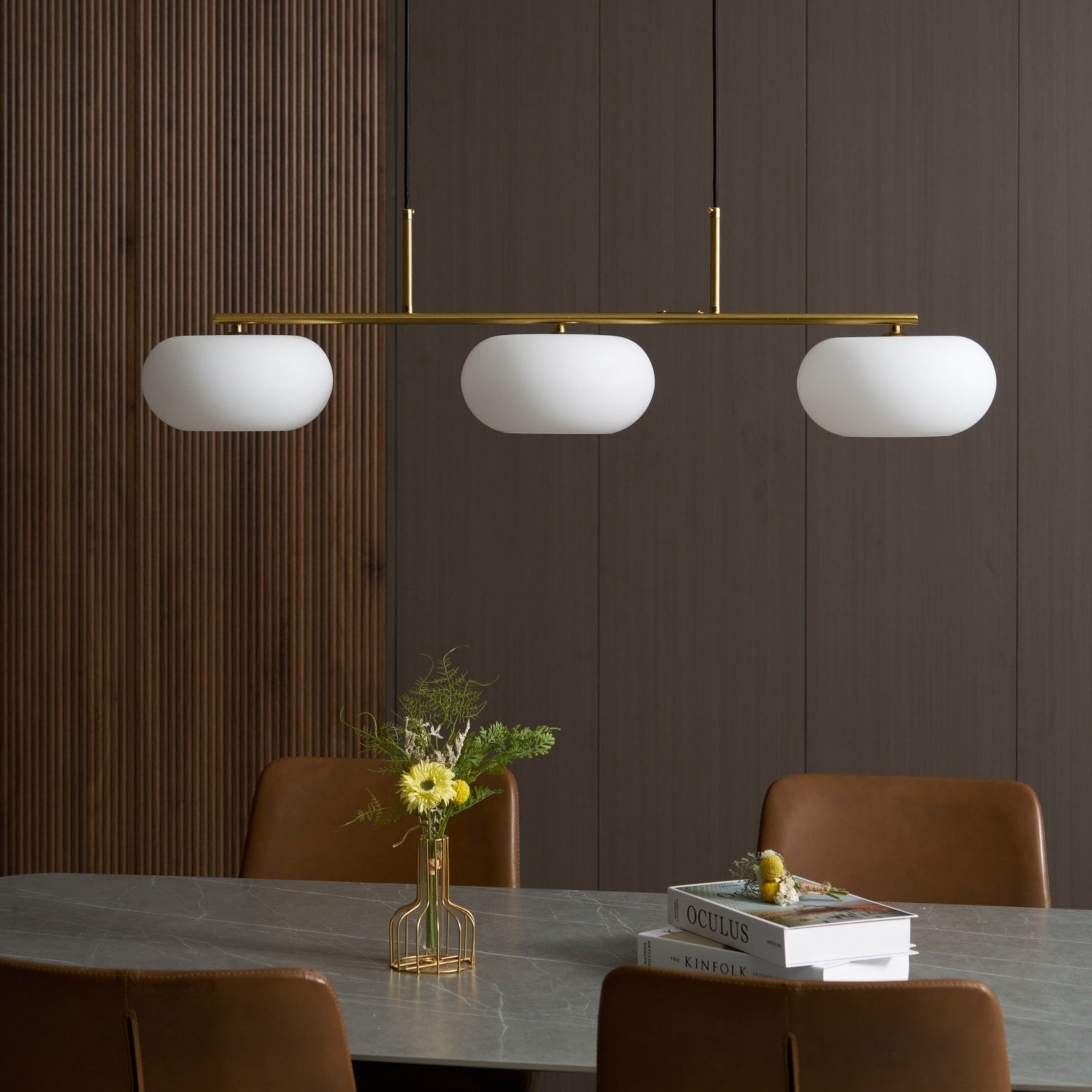 Modern Glass Pendant Light With Tri-Colour LED Glow — Ashbury Home & Living