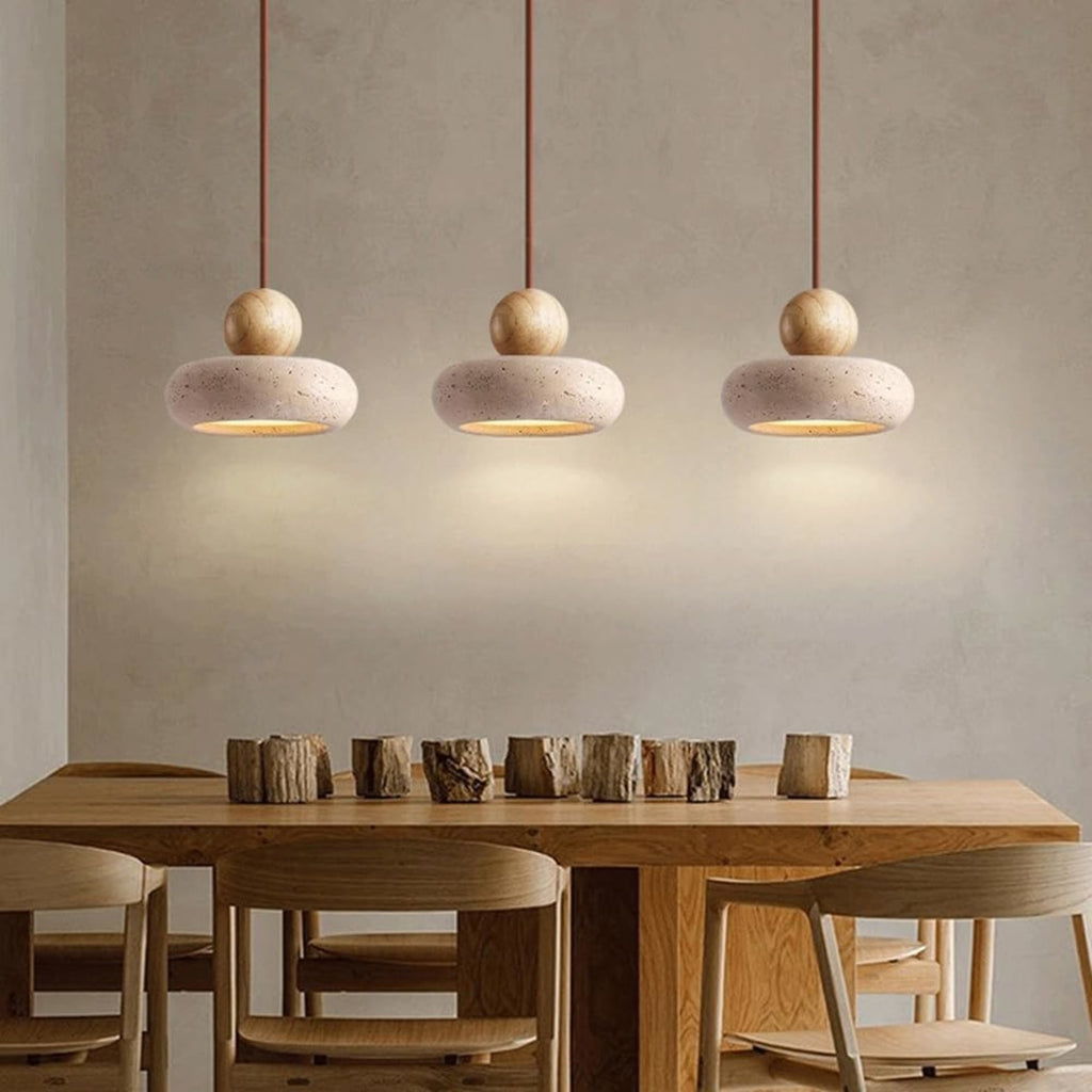 Modern Wood And Concrete Pendant Light With Warm LED Glow — Ashbury Home & Living